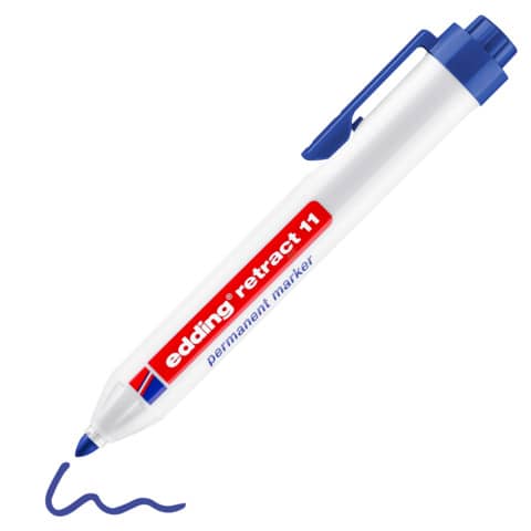 Marcatore permanente edding Retract 11 punta conica 1,5-3 mm blu E-11 003